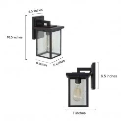 LNC Outdoor Wall Sconce, Black Lighting