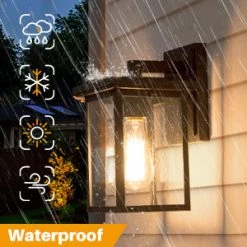 LNC Outdoor Wall Sconce, Black Lighting