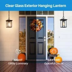 Lighting LNC Outdoor Pendant Lantern, Black