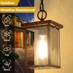 Lighting LNC Outdoor Pendant Lantern, Black