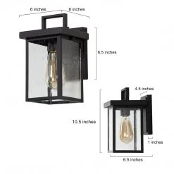 LNC Outdoor Black Wall Sconce