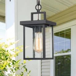 Lighting LNC Outdoor Pendant Lantern, Black