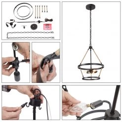 LNC Mini Chandelier, Rope Chandelier, Modern Industrial Chandelier-Clearance 16 LNC Mini Chandelier, Rope Chandelier, Modern Industrial Chandelier-Clearance