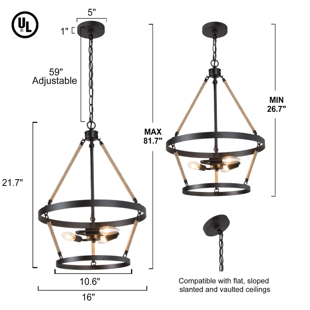 LNC Mini Chandelier, Rope Chandelier, Modern Industrial Chandelier-Clearance 7 LNC Mini Chandelier, Rope Chandelier, Modern Industrial Chandelier-Clearance