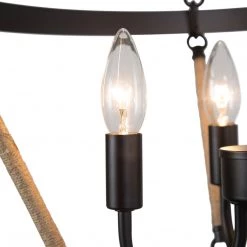 Hot Sale LNC Rope Modern Industrial Chandelier-4 Lights