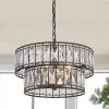 Lighting LNC Clear Crystal Chandelier-4 Lights-Open Box