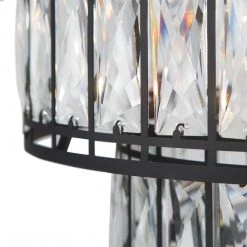 Modern LNC Two-tiered Clear Crystal Chandelier-4 Lights Lighting
