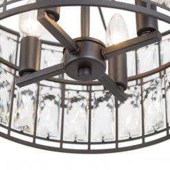 Lighting LNC Clear Crystal Chandelier-4 Lights-Open Box 16 Lighting LNC Clear Crystal Chandelier-4 Lights-Open Box
