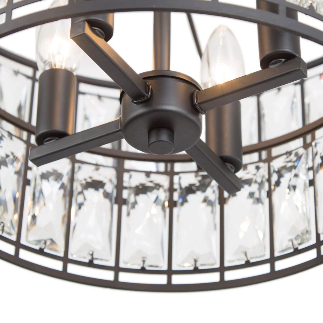 Lighting LNC Clear Crystal Chandelier-4 Lights-Open Box 9 Lighting LNC Clear Crystal Chandelier-4 Lights-Open Box