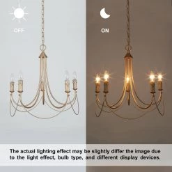 LNC Modern Living Room Chandelier-5 Lights