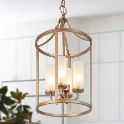 LNC Modern Lantern Chandelier-4 Lights
