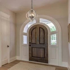 Hot Sale LNC Gray Farmhouse Lantern Chandeliers-3 Lights