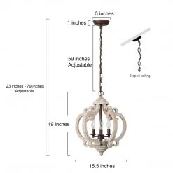 LNC Farmhouse Lantern, Kitchen Island Lantern Chandeliers-Open Box