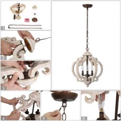 LNC Farmhouse Lantern For Kitchen And Dining Room-3 Lights