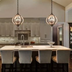 LNC Farmhouse Lantern For Kitchen And Dining Room-3 Lights