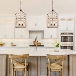 LNC White-washed Farmhouse & French Country Chandelier-Clearance