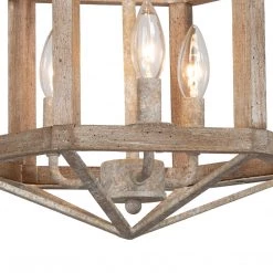 Lighting LNC Wood Lantern Chandelier, White-washed Farmhouse & French Country Chandelier-Clearance 15 Lighting LNC Wood Lantern Chandelier, White-washed Farmhouse & French Country Chandelier-Clearance