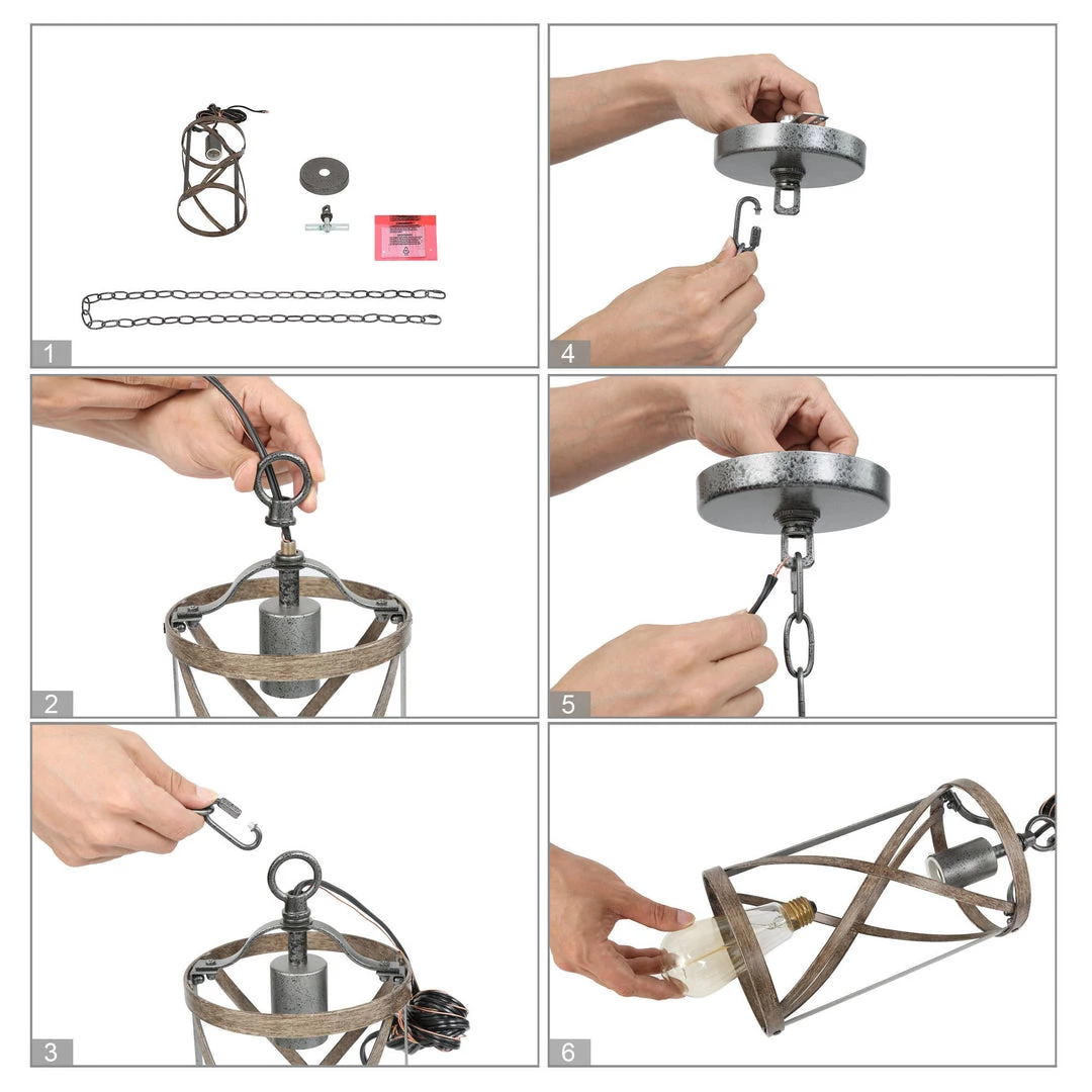 Uolfin LNC Cylindrical Metal Cage Pendant Light - 1 Light Hot Sale 9 Uolfin LNC Cylindrical Metal Cage Pendant Light - 1 Light Hot Sale