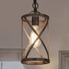Uolfin LNC Cylindrical Metal Cage Pendant Light - 1 Light Hot Sale