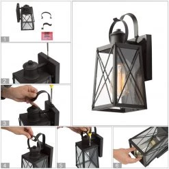 LNC Outdoor Wall Lantern Sconce