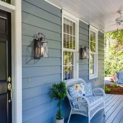 LNC Outdoor Wall Lantern Sconce, Dark Brown Metal-Clearance Lighting