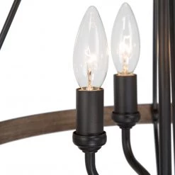 LNC Industrial Black Diamond-shaped Chandelier - 4 Lights Hot Sale