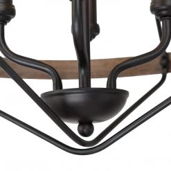 LNC Industrial Black Diamond-shaped Chandelier - 4 Lights Hot Sale