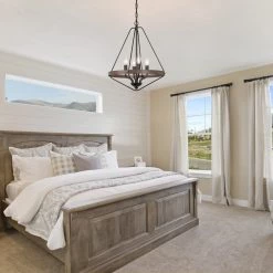 LNC Industrial Black Diamond-shaped Chandelier - 4 Lights Hot Sale