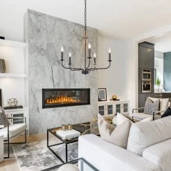 Modern Hot Sale LNC Industrial Metal Chandelier With Black And Gold Finish- 5 Lights