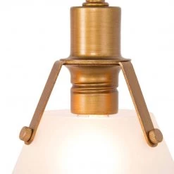 Lighting LNC Gold Vanity Light With Tapered Glass Shades - 3 Lights-Clearance