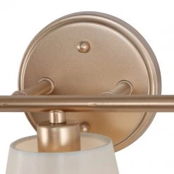 LNC Modern Gold Bathroom Light With Fabric Shade - 3 Lights Hot Sale