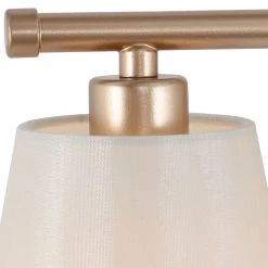 LNC Modern Gold Bathroom Light With Fabric Shade - 3 Lights Hot Sale