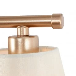 LNC Modern Gold Bathroom Light With Fabric Shade - 3 Lights Hot Sale