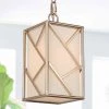 Uolfin LNC Golden Metallic Chandelier With White Fabric-Clearance