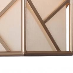 Uolfin LNC Golden Metallic Chandelier With White Fabric-Clearance