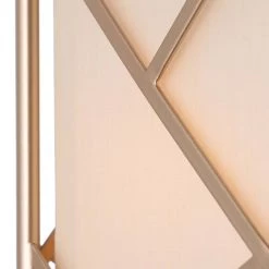 Uolfin LNC Golden Metallic Chandelier With White Fabric-Clearance