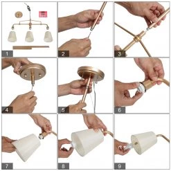 Hot Sale LNC Modern Linear Pipe Pendant - 3 Lights