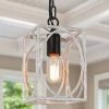LNC Modern Farmhouse White-wash Rustic Pendant Hot Sale