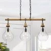 Uolfin LNC Modern Farmhouse Wide Beam Chandelier-3 Lights