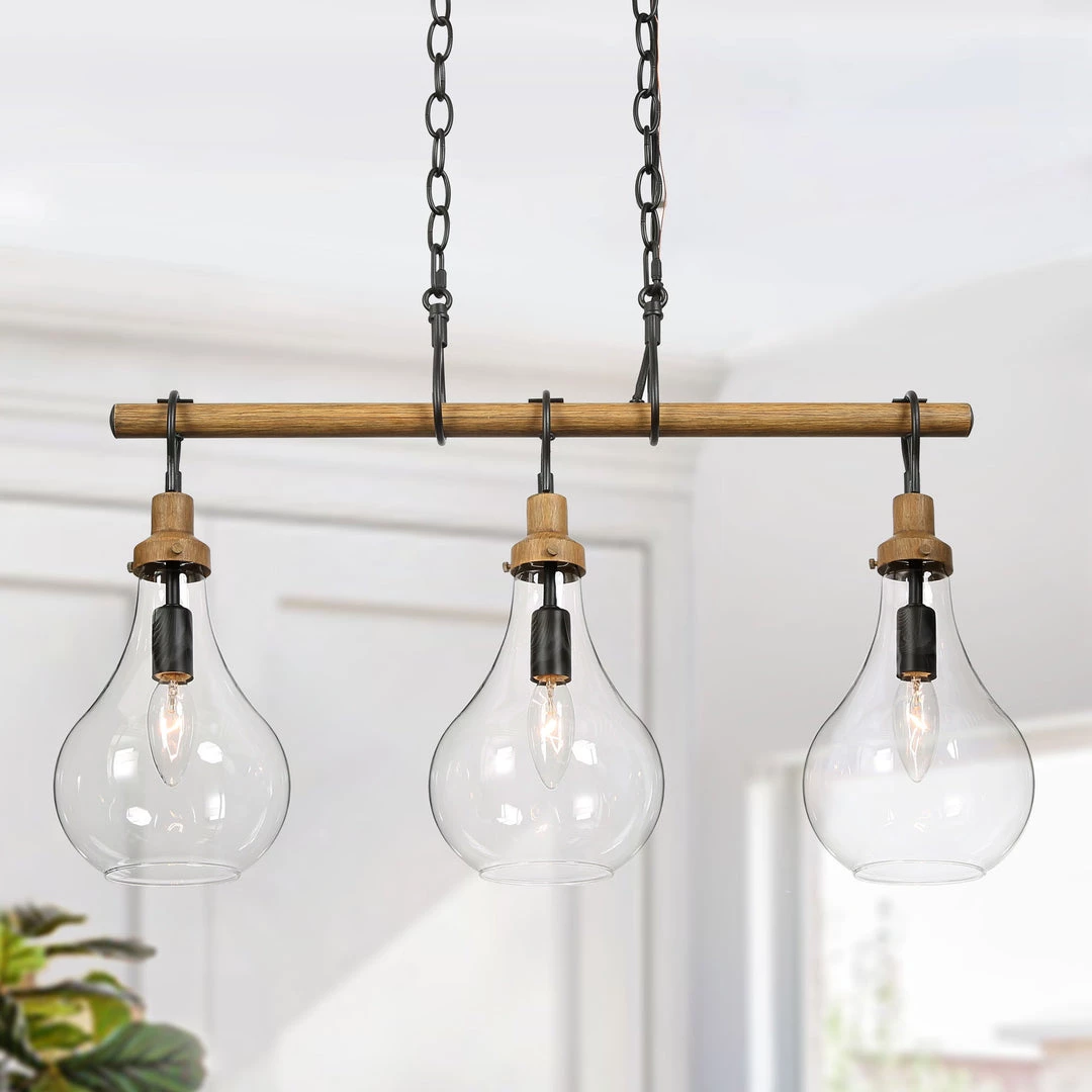 Uolfin LNC Modern Farmhouse Wide Beam Chandelier-3 Lights 3 Uolfin LNC Modern Farmhouse Wide Beam Chandelier-3 Lights