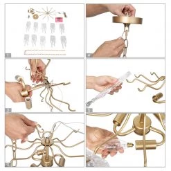 LNC Gold Modern Crystal Chandelier-3 Lights Hot Sale 19 LNC Gold Modern Crystal Chandelier-3 Lights Hot Sale