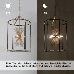 LNC Modern Cylinder Lantern Chandelier