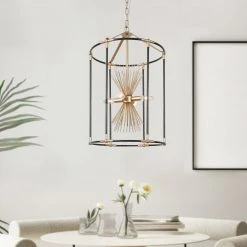 LNC Modern Cylinder Lantern Chandelier