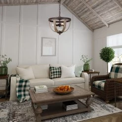 Google Lighting LNC Modern Farmhouse Wood Pendant Light