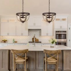 Google Lighting LNC Modern Farmhouse Wood Pendant Light