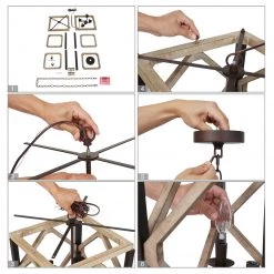 LNC French Country Cube Chandelier-4 Lights 19 LNC French Country Cube Chandelier-4 Lights