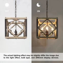 LNC French Country Cube Chandelier-4 Lights 16 LNC French Country Cube Chandelier-4 Lights