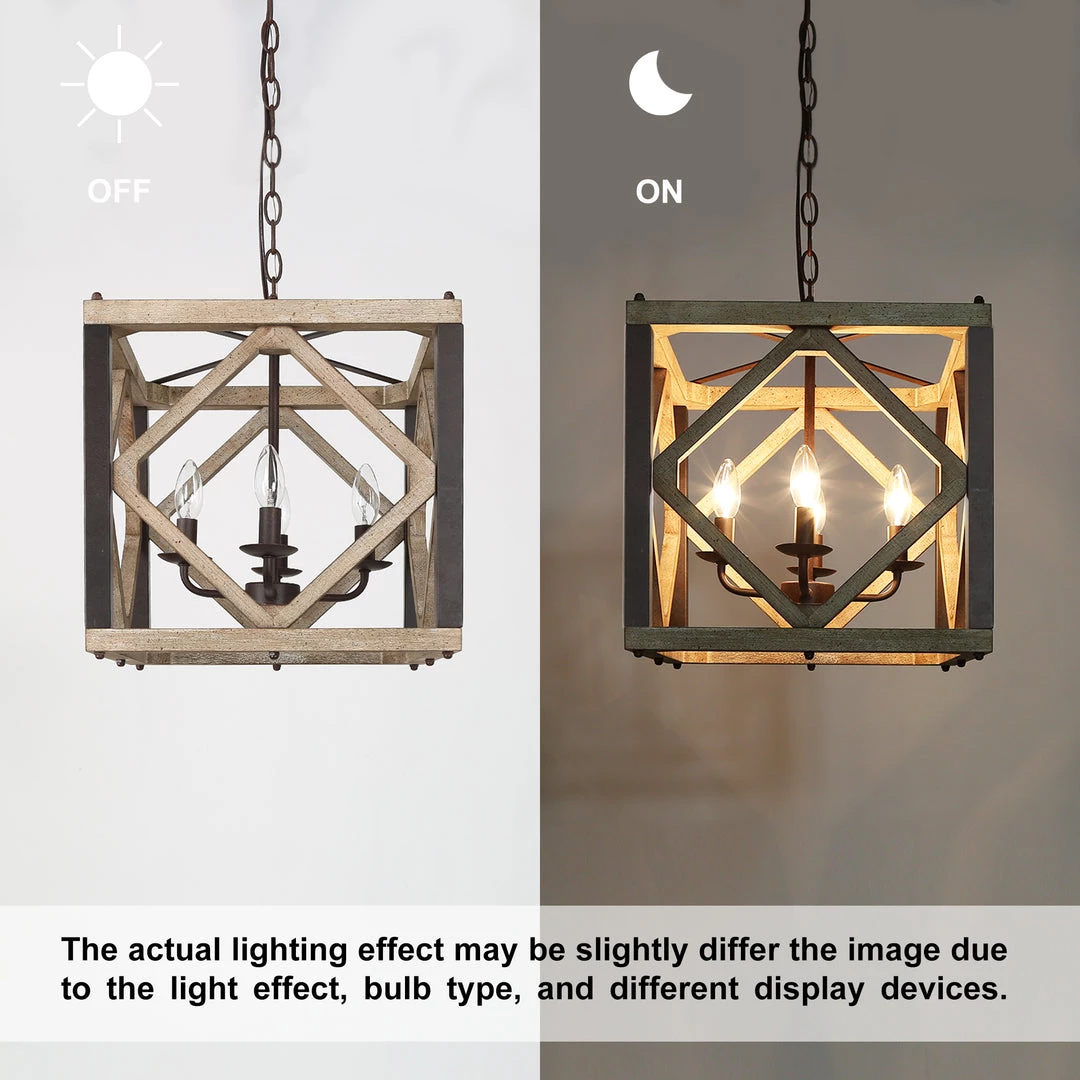 LNC French Country Cube Chandelier-4 Lights 8 LNC French Country Cube Chandelier-4 Lights