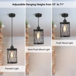 LNC Modern Industrial Mini Lantern Pendant-Clearance Lighting