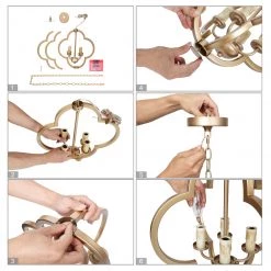 Modern LNC Gold Minimal Transition Chandelier-3 Lights Bedroom Lights 19 Modern LNC Gold Minimal Transition Chandelier-3 Lights Bedroom Lights